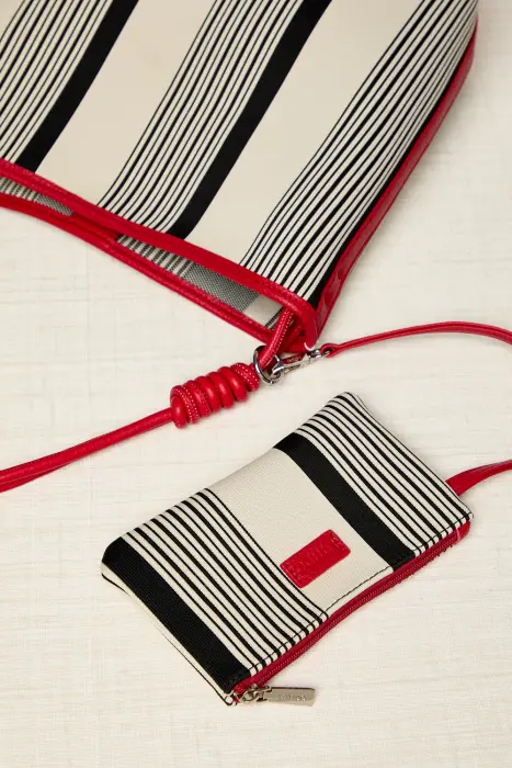 Bolso maxi shopper rayas