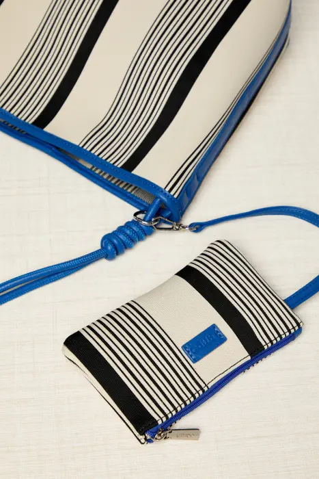 Bolso maxi shopper rayas