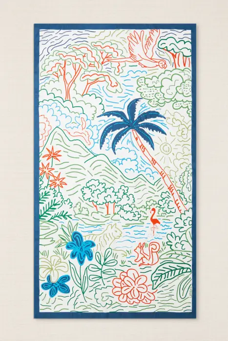 Fular estampado tropical