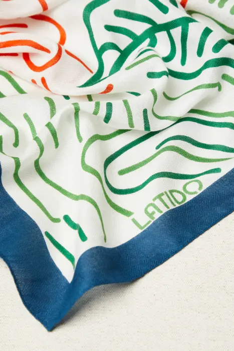 Fular estampado tropical