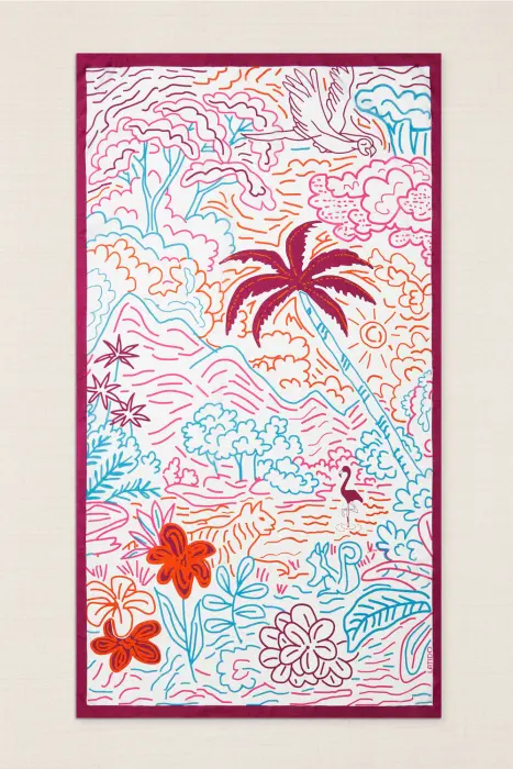 Fular estampado tropical