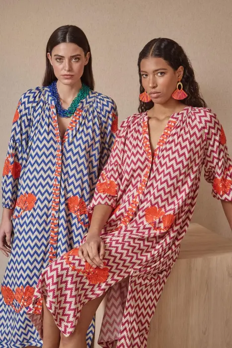 Kurta Bordada Zigzag