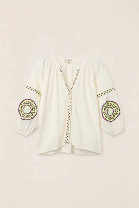 Blusa medallones flúor