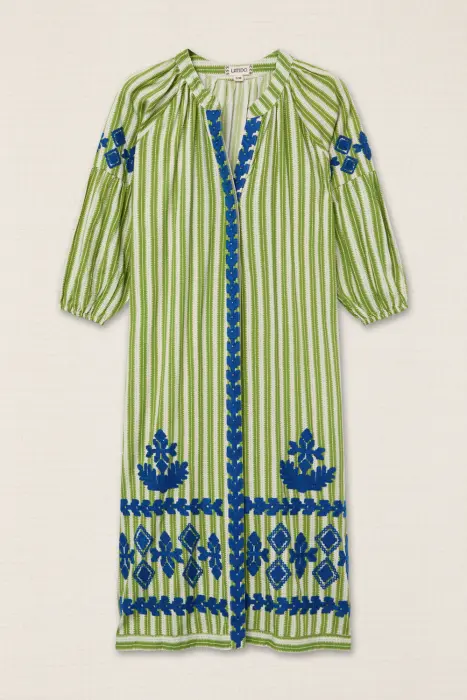 Kurta rayas bordada