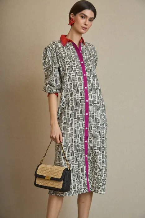 Vestido camisero africano