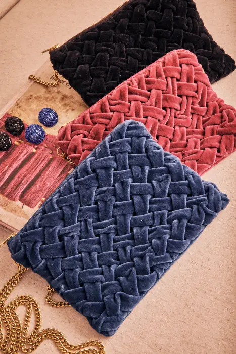 Bolso Terciopelo Trenzado