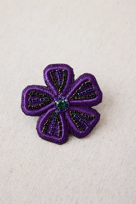 Broche Flor Bordada