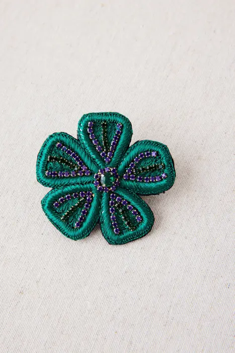 Broche Flor Bordada