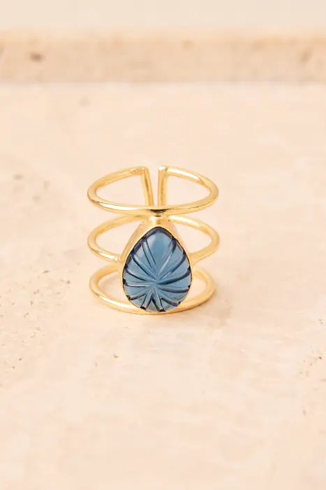 Anillo piedra semipreciosa tallada
