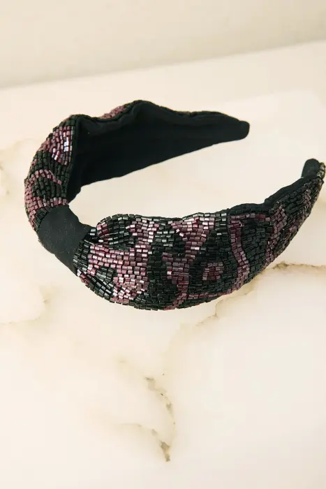 Diadema Bordada Animal Print