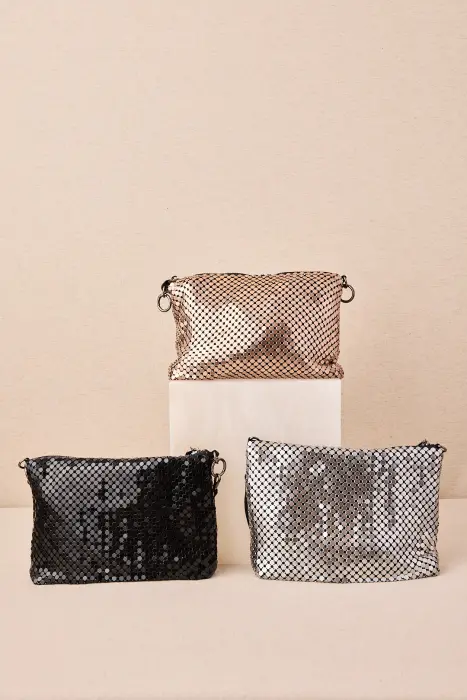 Bolso Malla Metalizada