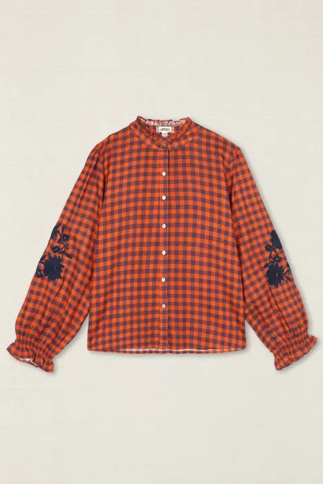 Blusa Bordada Vichy