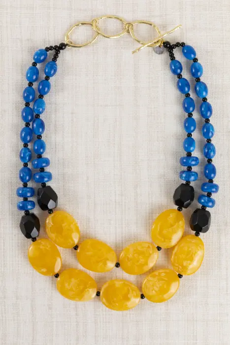 Collar Corto Doble Resinas