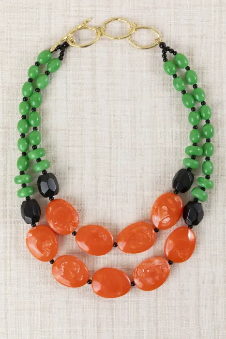 Collar Corto Doble Resinas