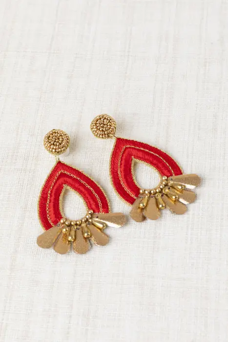 Pendientes Gota Bordado