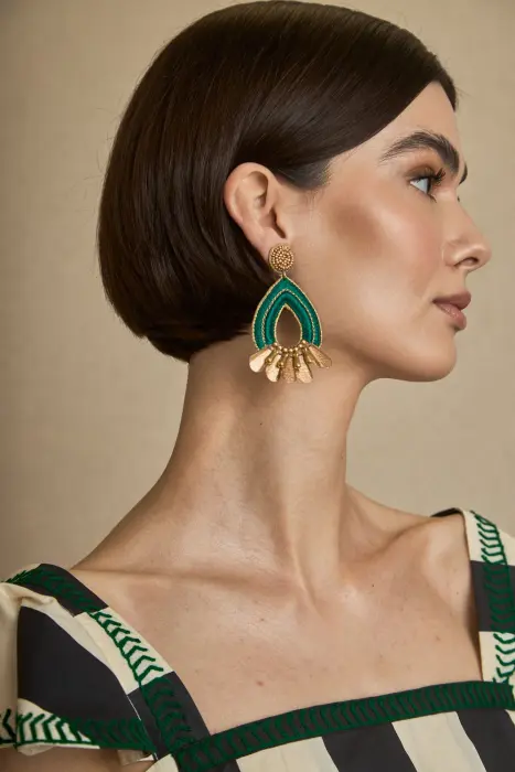 Pendientes Gota Bordado