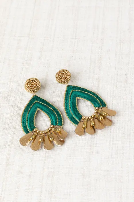 Pendientes Gota Bordado