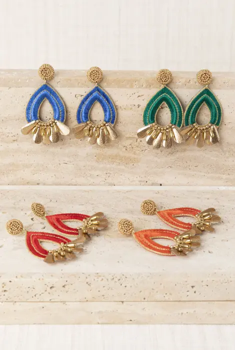 Pendientes Gota Bordado