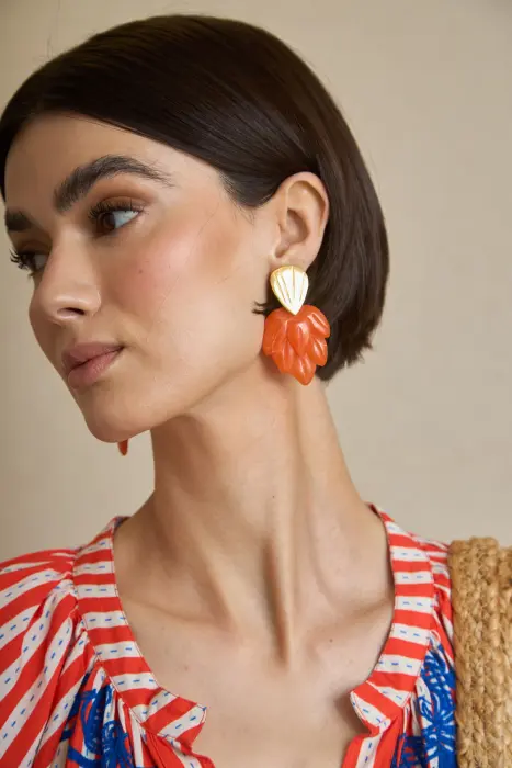 Pendientes Hojas Resina