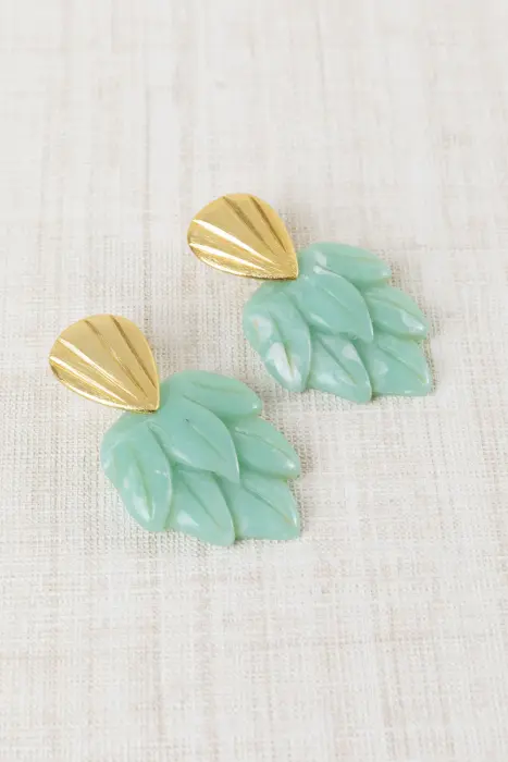 Pendientes Hojas Resina