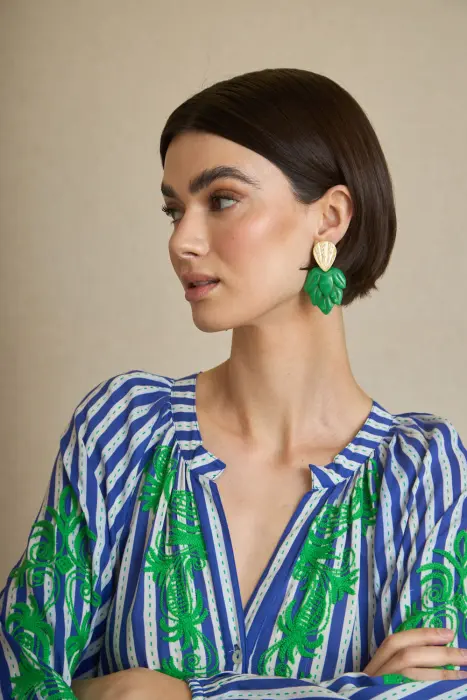 Pendientes Hojas Resina