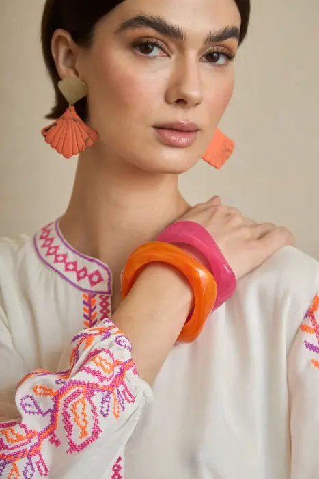 Pendientes Abanico Resina