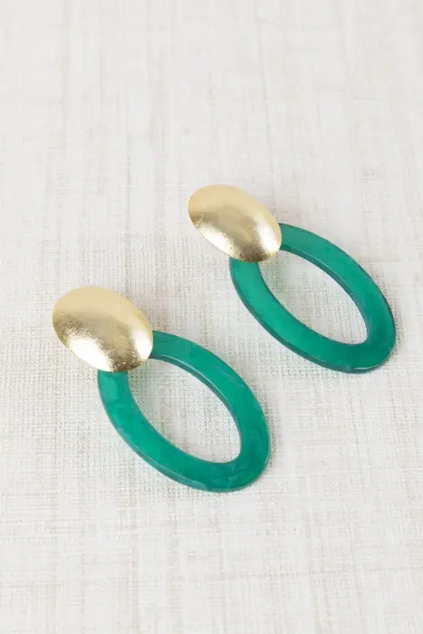 Pendientes Ovalados Resina