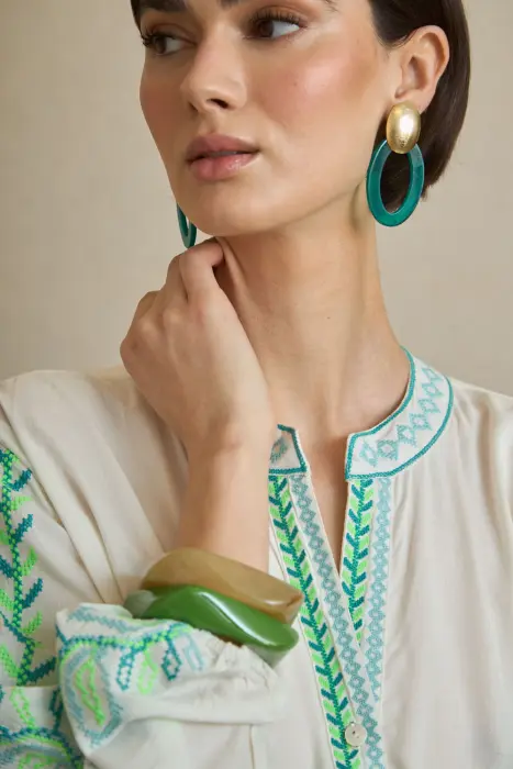 Pendientes Ovalados Resina