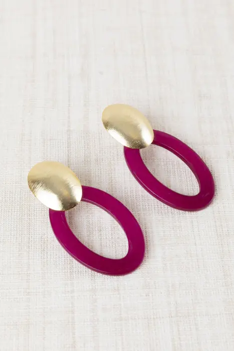 Pendientes Ovalados Resina