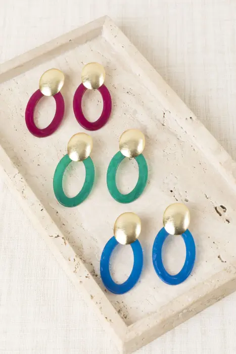 Pendientes Ovalados Resina
