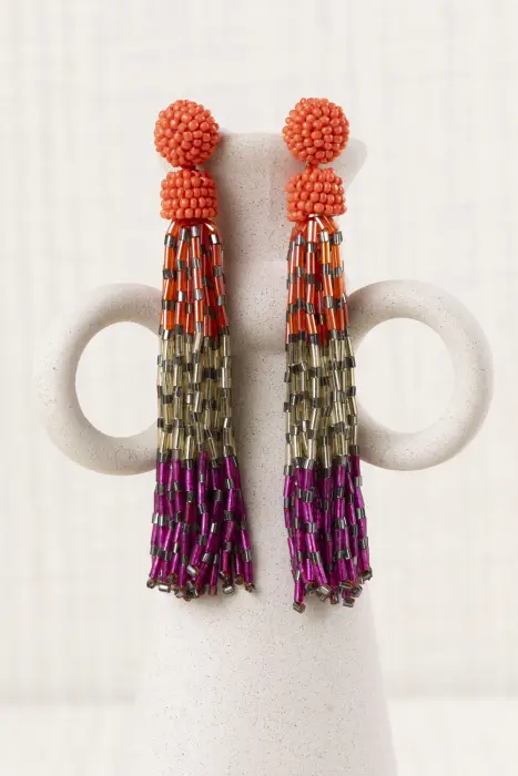 Pendientes Largos Resinas Japonesas