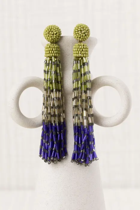 Pendientes Largos Resinas Japonesas