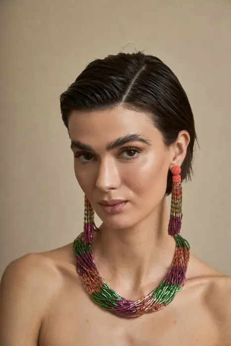 Pendientes Largos Resinas Japonesas