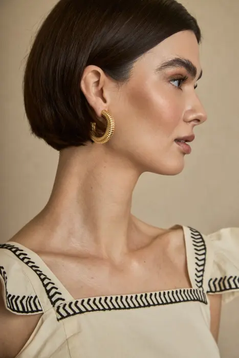 Pendientes Aro Texturizado