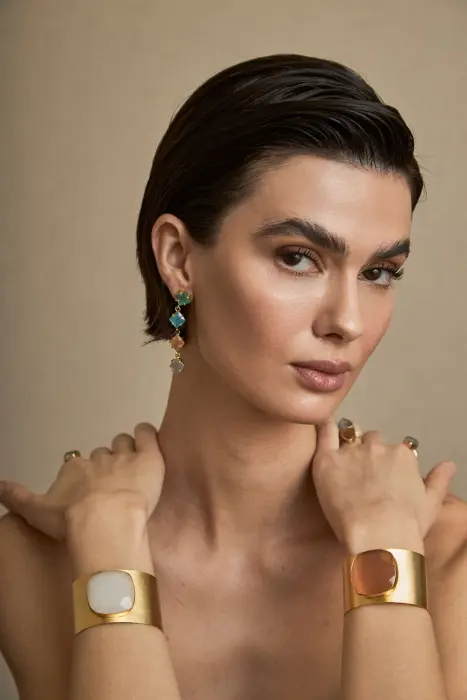 Pulsera Brazalete Piedra Semipreciosa