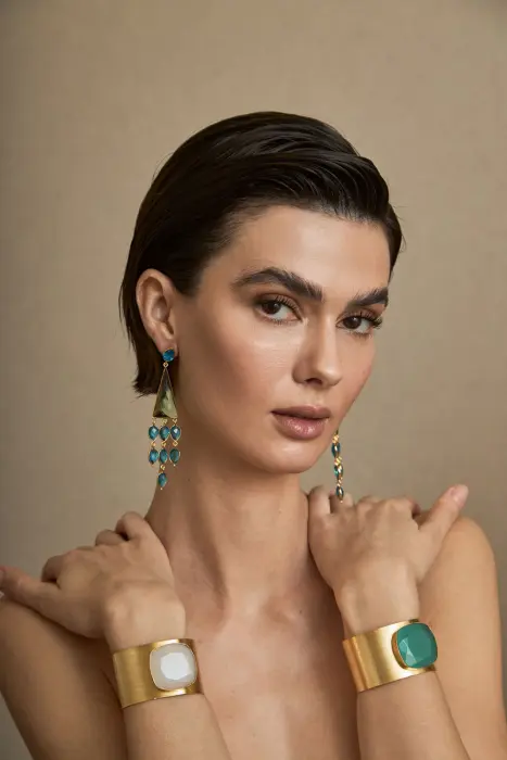 Pulsera Brazalete Piedra Semipreciosa