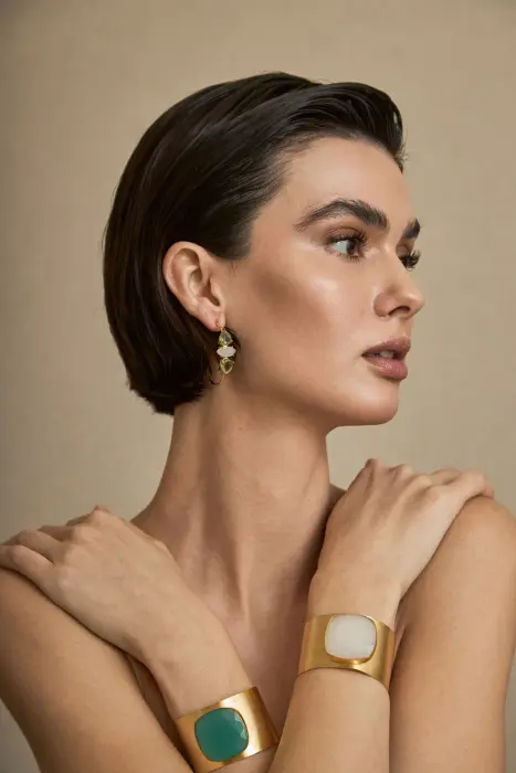 Pulsera Brazalete Piedra Semipreciosa