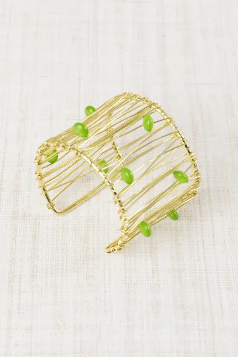 Pulsera Brazalete Trenzada con Piedras