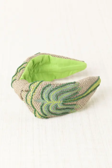 Diadema Bordada Palmera