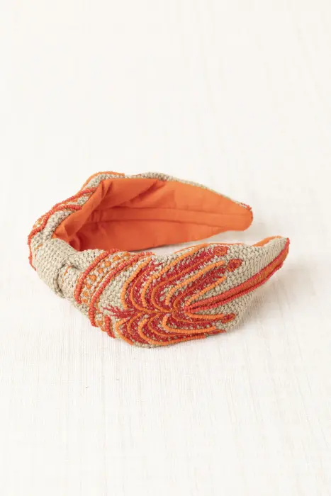 Diadema Bordada Palmera