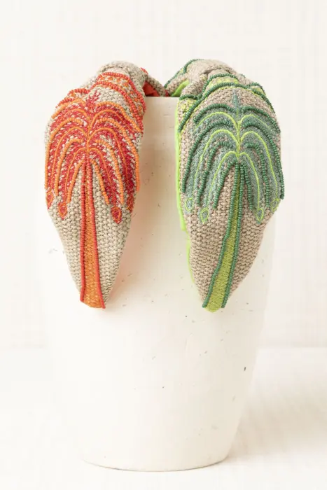 Diadema Bordada Palmera