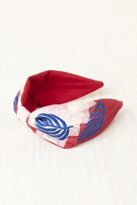 Diadema Bordada Hojas