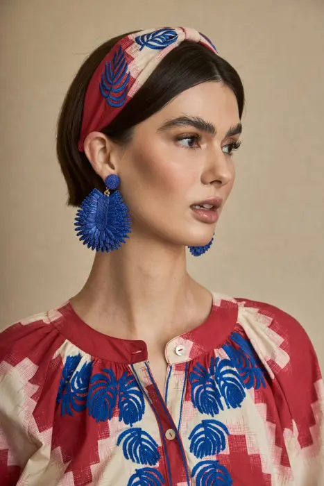 Diadema Bordada Hojas