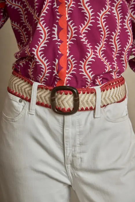 Cinturón Bordado Croché