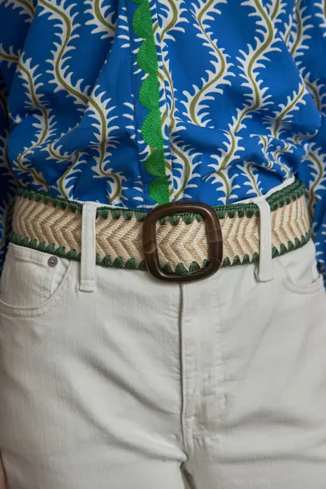 Cinturón Bordado Croché