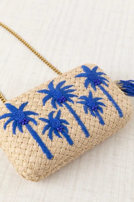Bolso Clutch Rafia Palmeras
