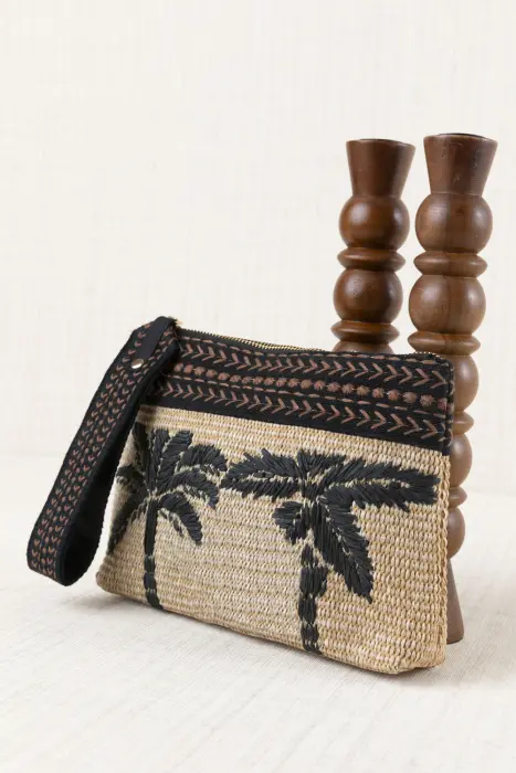 Bolso Mano Rafia Palmeras