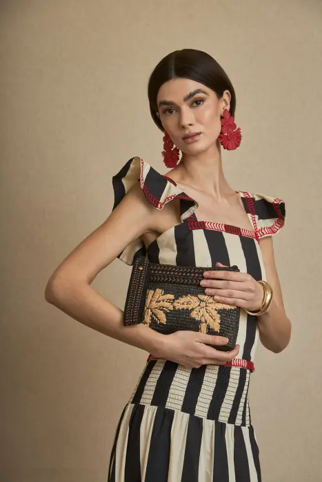 Bolso Mano Rafia Palmeras