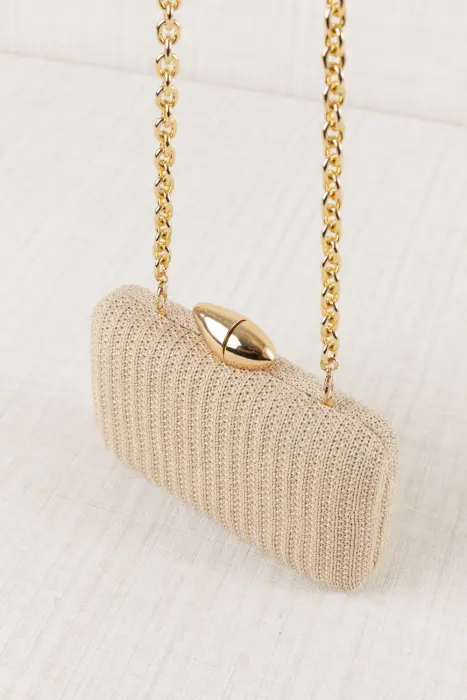 Bolso Clutch Tejido Natural
