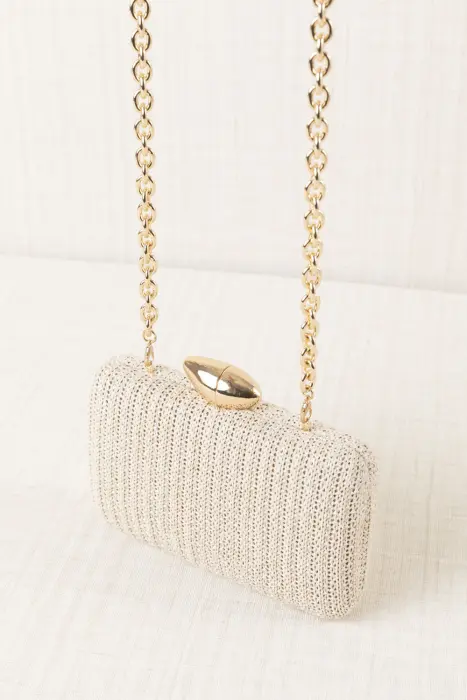 Bolso Clutch Tejido Natural